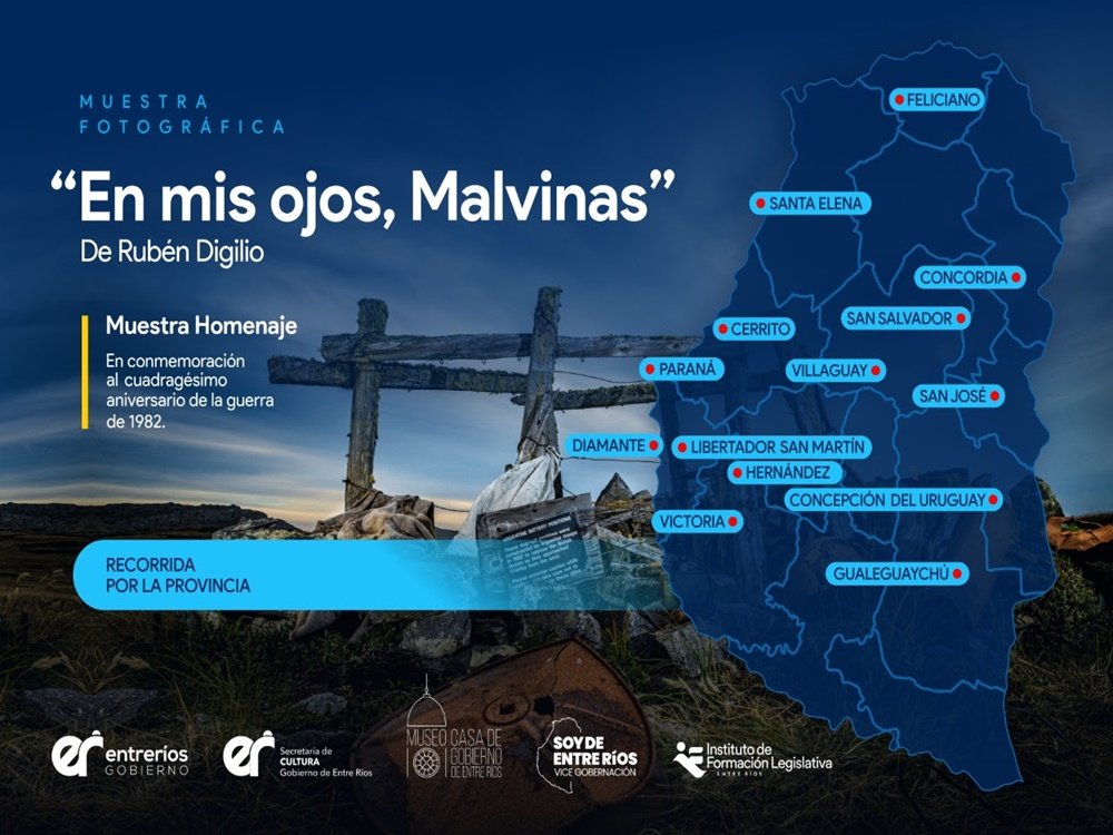 La muestra itinerante "En mis ojos, Malvinas" recorrió 14 localidades entrerrianas