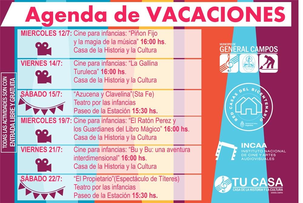 Se desarrolla la agenda de vacaciones en General Campos