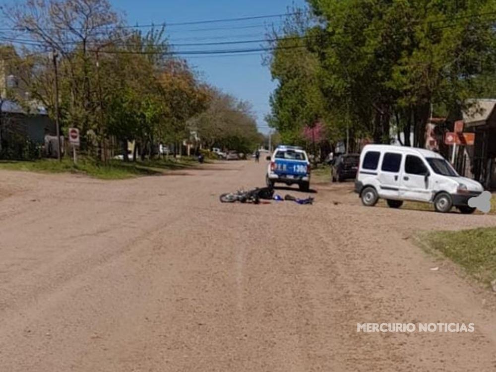 Villa Elisa: chocó con la moto, se lesionó gravemente y se la secuestraron