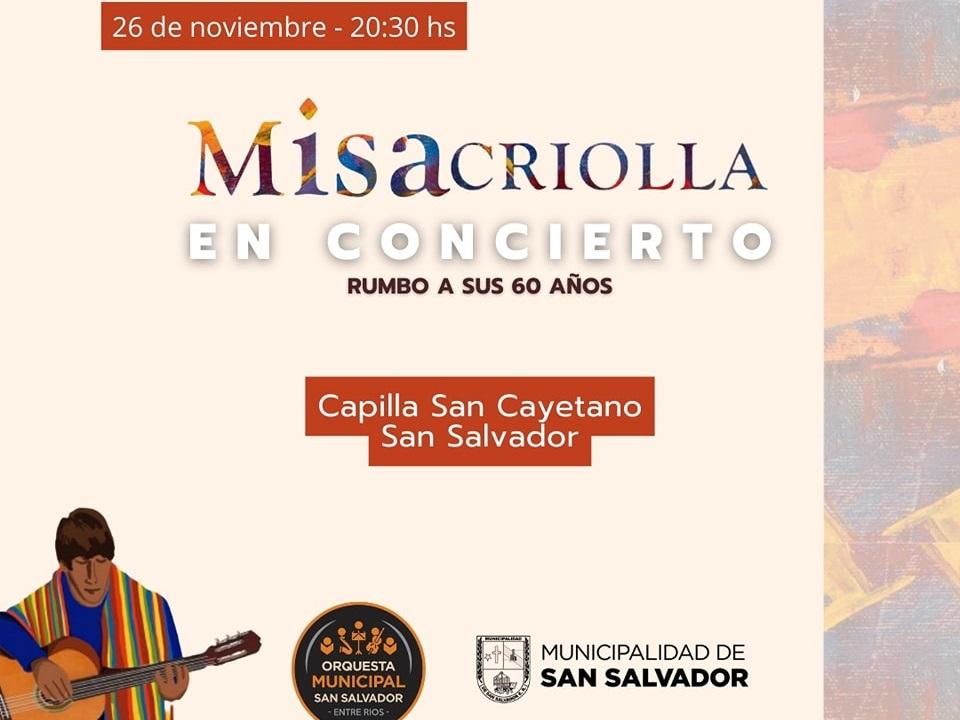 Confirman la presentación de la Misa Criolla en San Salvador