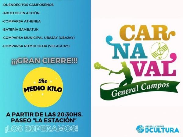 Este viernes se realiza la fecha postergada del Carnaval camposeño