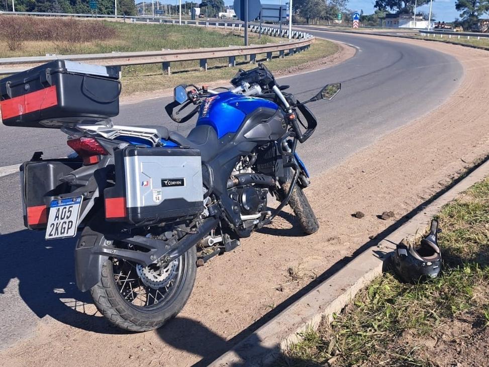 Un motociclista sufrió graves heridas en un accidente en el acceso a Villaguay