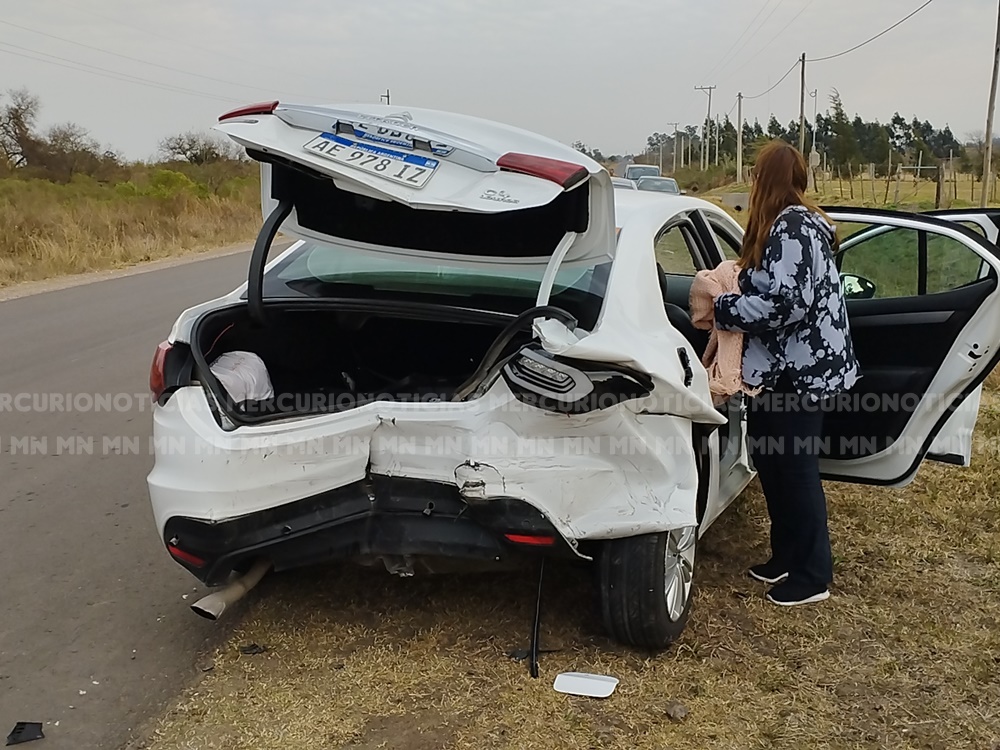 Un Citroen C4 fue embestido de atrás.