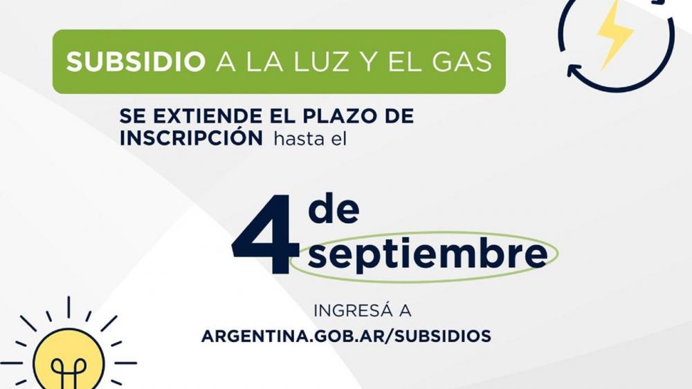 Extienden la inscripción para acceder a subsidios de luz y gas