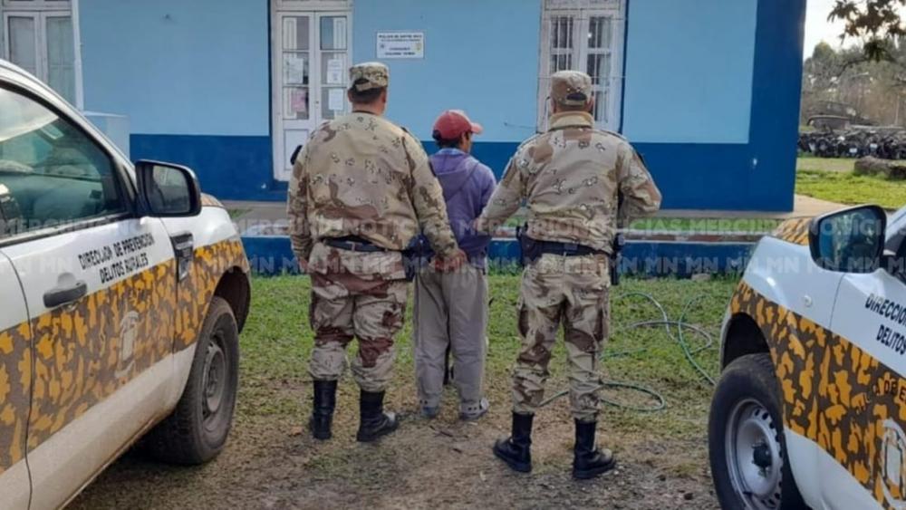 Allanaron tres fincas en Estación Yeruá por una carneada: un detenido