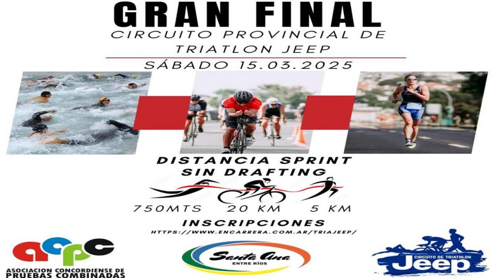 Santa Ana se prepara para la gran final del Circuito provincial de Triatlón Jeep