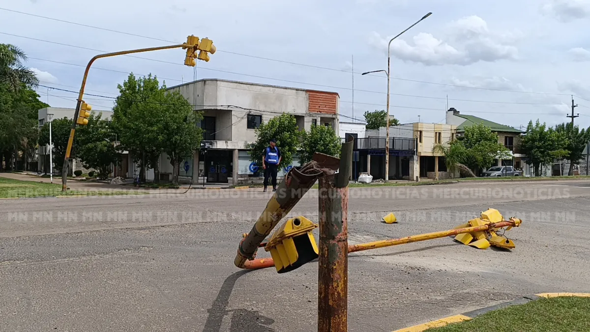 Camión impacta semáforo en avenida De los Rusos Camión impacta semáforo en avenida De los Rusos