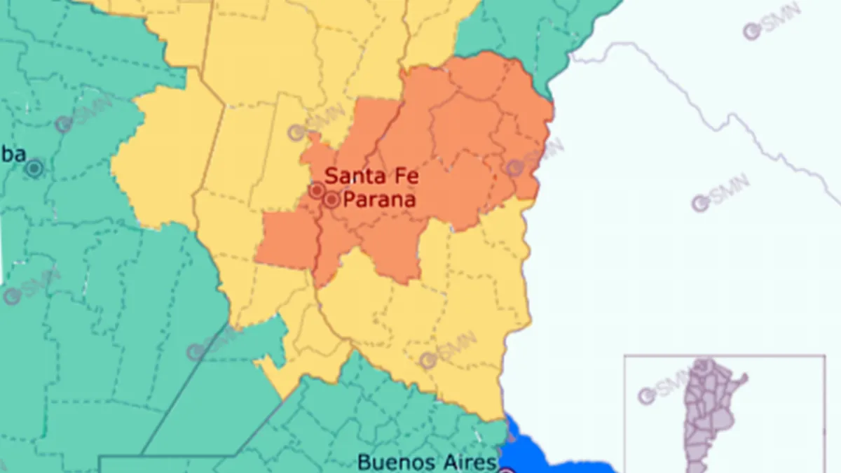 Elevaron a naranja el alerta por tormentas para este jueves a la mañana Elevaron a naranja el alerta por tormentas para este jueves a la mañana