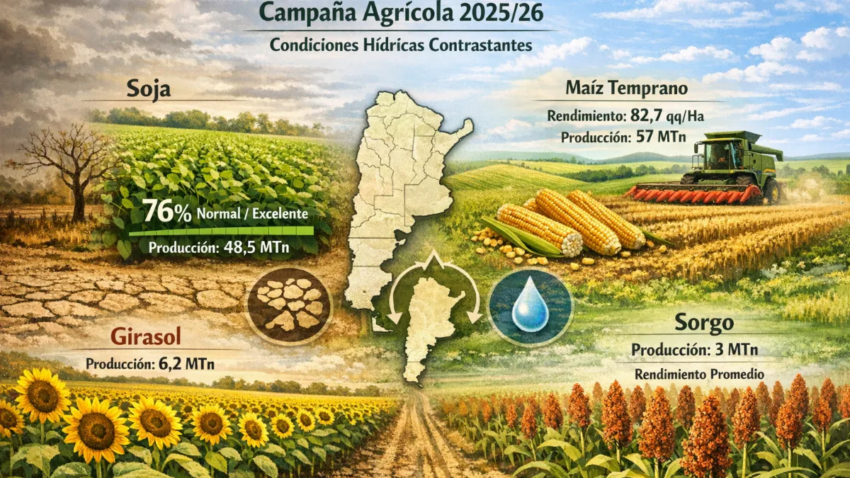 Avances en la cosecha y proyecciones de producción agrícola para la campaña 2025/26 Avances en la cosecha y proyecciones de producción agrícola para la campaña 2025/26