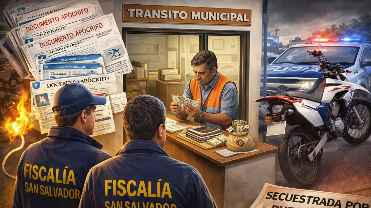 Investigan a inspectores de Tránsito municipal de San Salvador por supuesta falsificación de documentación Investigan a inspectores de Tránsito municipal de San Salvador por supuesta falsificación de documentación