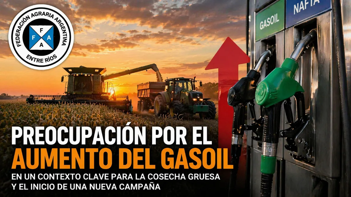 La suba del gasoil en plena campaña preocupa al sector agropecuario entrerriano La suba del gasoil en plena campaña preocupa al sector agropecuario entrerriano