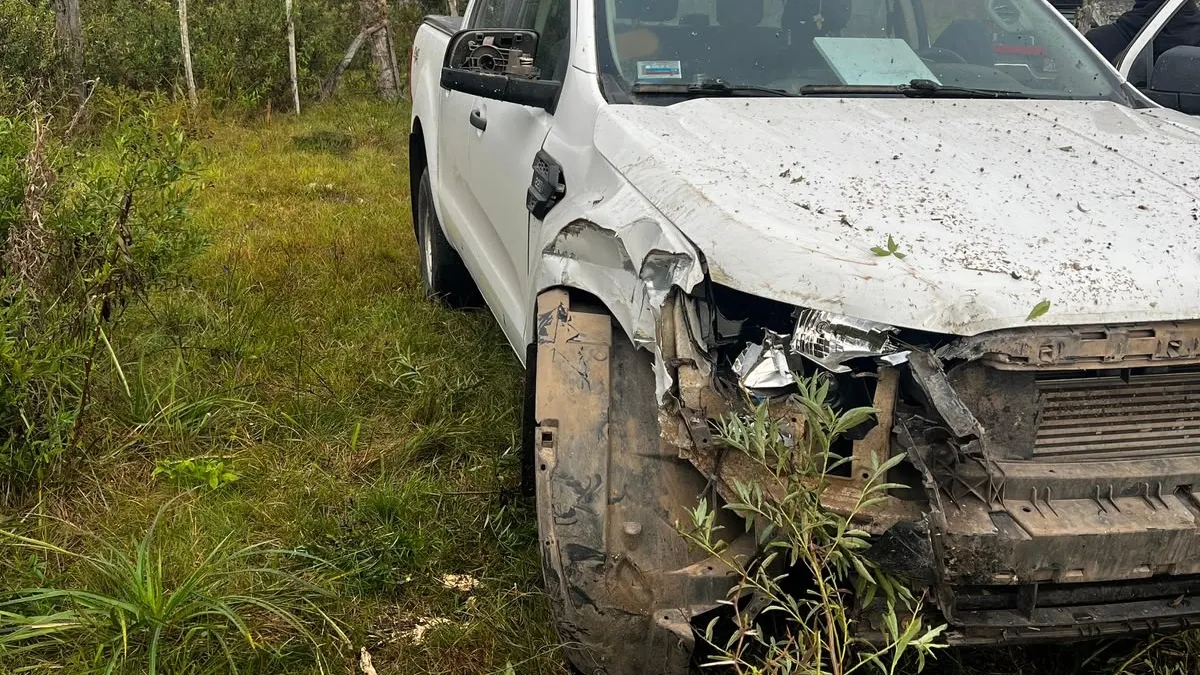 Una camioneta terminó dentro de un campo tras despistarse en el acceso a Maciá Una camioneta terminó dentro de un campo tras despistarse en el acceso a Maciá