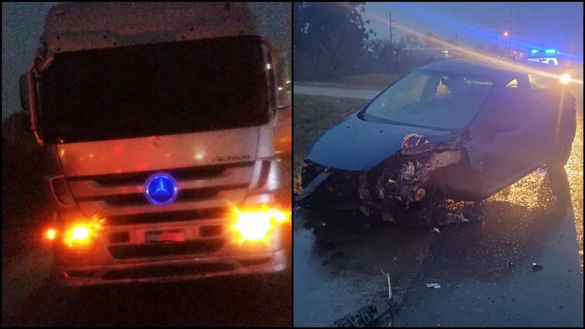 Un ingreso indebido a la autovía 14 habría provocado el choque entre auto y camión Un ingreso indebido a la autovía 14 habría provocado el choque entre auto y camión