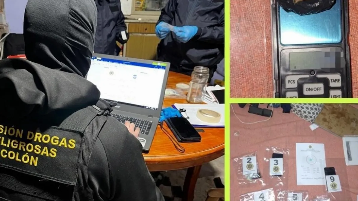 Amplio despliegue policial en Colón por una investigación de venta de drogas Amplio despliegue policial en Colón por una investigación de venta de drogas