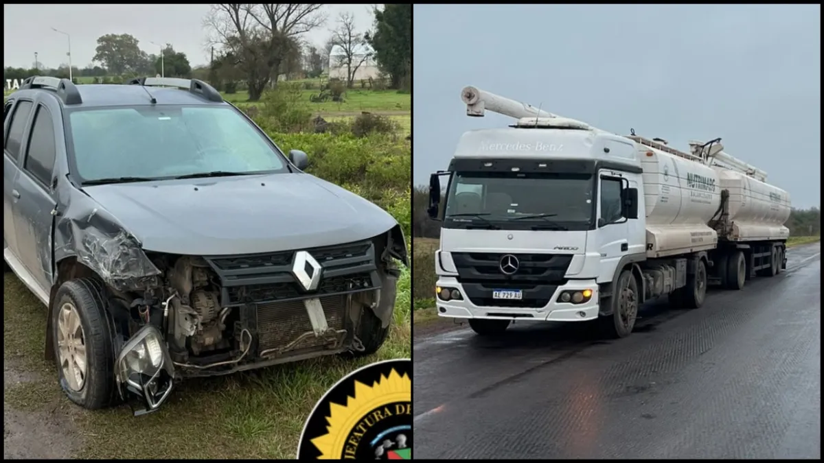 Un camión y una camioneta protagonizaron un choque en la ruta 39 Un camión y una camioneta protagonizaron un choque en la ruta 39
