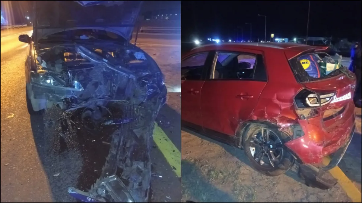 Choque entre dos autos en la Autovía 14 dejó a cuatro personas hospitalizadas Choque entre dos autos en la Autovía 14 dejó a cuatro personas hospitalizadas