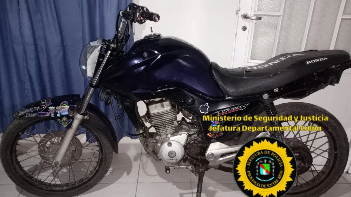 Secuestraron una motocicleta con las numeraciones de motor y cuadro suprimidas en Pueblo Cazes Secuestraron una motocicleta con las numeraciones de motor y cuadro suprimidas en Pueblo Cazes