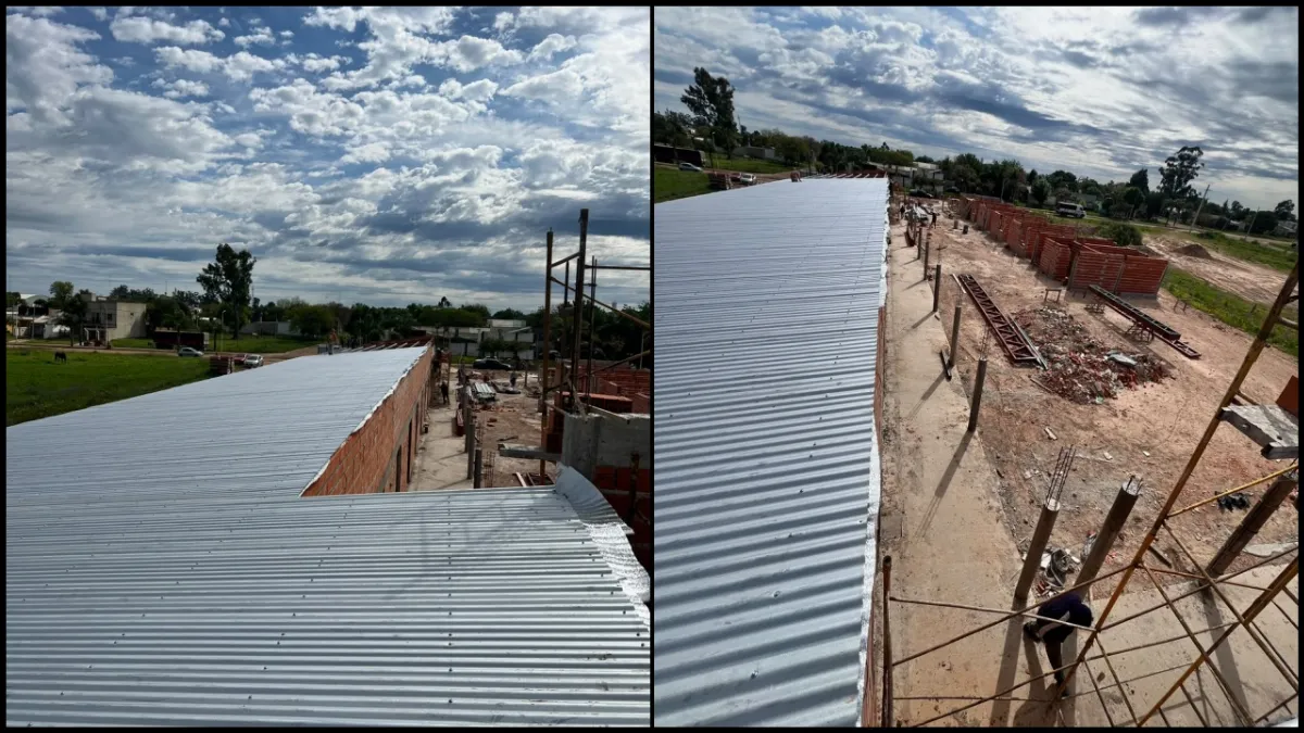 Comenzó la colocación de los techos de la nueva escuela de San Salvador Comenzó la colocación de los techos de la nueva escuela de San Salvador